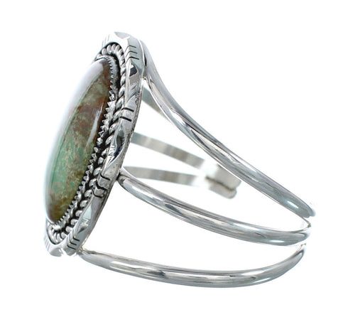 Genuine Navajo Kingman Turquoise Sterling Silver Cuff Bracelet NN20510